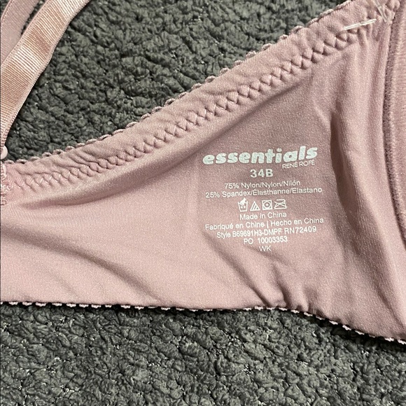 Fits Everybody Essentials Rose Balconette Push-up Bra 34B - Picture 3 of 3